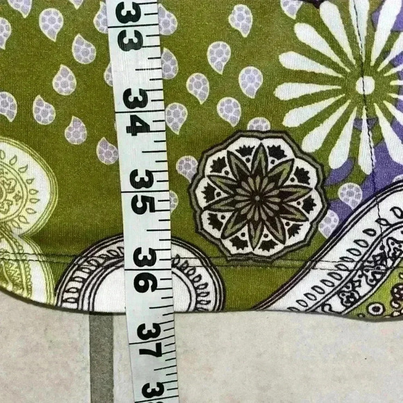 Prana Mikayla Green Purple Paisley Sleeveless V-Neck Wrap Activewear Dress Sz S - Picture 5 of 7